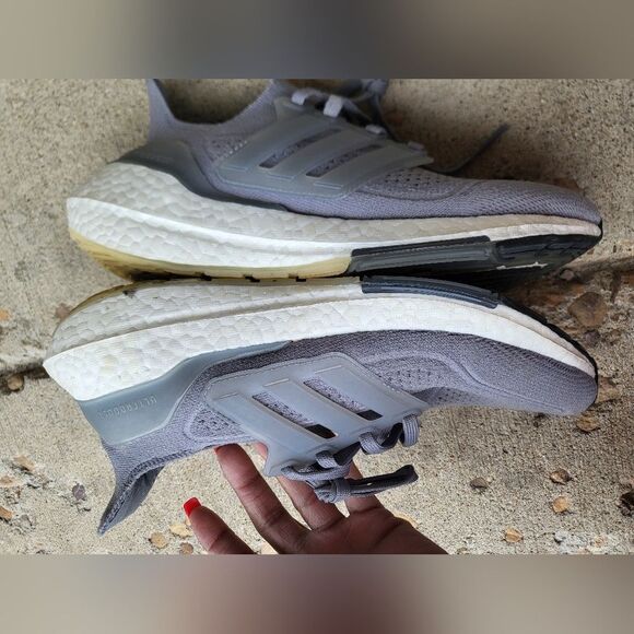 Adidas Women's Shoes Ultraboost 21 Running Size 6.5 Gray - Picture 5 of 10